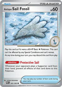 Antique Sail Fossil 069/088 Perfect Order Reverse Holo Pokémon card