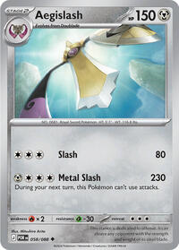 Aegislash 058/088 · Reverse Holo