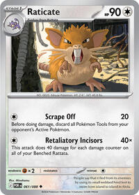 Raticate 061/088 · Reverse Holo