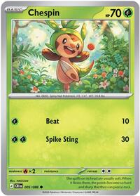 Chespin 005/086 · Reverse Holo