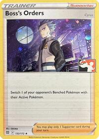 Boss's Orders [Cyrus] (Cosmos Holo) 132/172 Prize Pack Series Cards Pokémon card