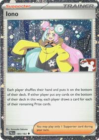 Iono (Cosmos Holo) 185/193 Prize Pack Series Cards Pokémon card