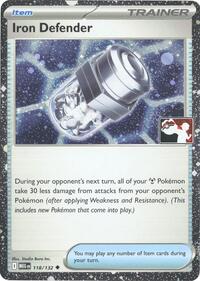 Iron Defender (Cosmos Holo) 118/132 Prize Pack Series Cards Pokémon card