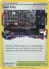 Lost City (Cosmos Holo) 161/196 Prize Pack Series Cards Pokémon card