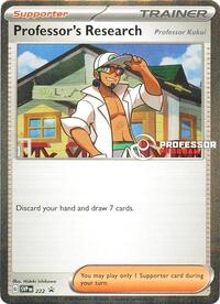 Professor's Research [Professor Kukui] 222 Professor Program Promos Pokémon card