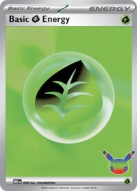 Basic Grass Energy (30th Celebration) 009 Mega Evolution Energies Pokémon card