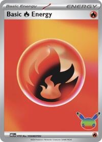 Basic Fire Energy (30th Celebration) 010 Mega Evolution Energies Pokémon card