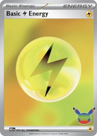 Basic Lightning Energy (30th Celebration) 012 Mega Evolution Energies Pokémon card