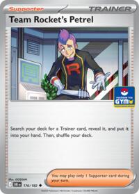 Team Rocket's Petrel (GYM) 176/182 Southeast Asia Exclusives Pokémon card