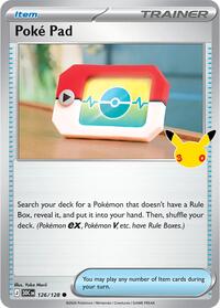 Poke Pad 126/128 30th Celebration Pokémon card