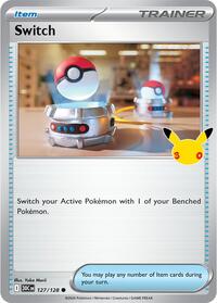 Switch 127/128 30th Celebration Pokémon card