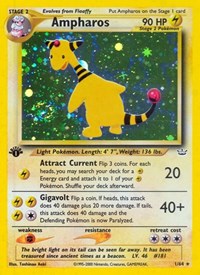 Ampharos 01/64 · 1st Edition