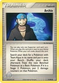 Archie 71/95 EX Team Magma vs Team Aqua Reverse Holo Pokémon card