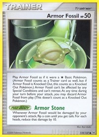 Armor Fossil 119/127 Platinum Reverse Holo Pokémon card