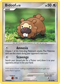 Bidoof 70/130 · Reverse Holo