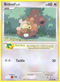 Bidoof 73/123 · Reverse Holo