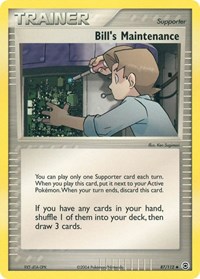 Bill's Maintenance 87/112 EX FireRed & LeafGreen Reverse Holo Pokémon card