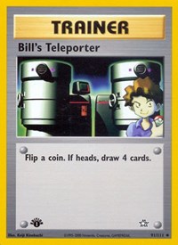 Bill's Teleporter 091/111 Neo Genesis 1st Edition Pokémon card