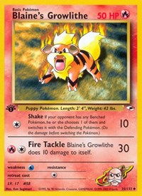 Blaine's Growlithe 035/132 · 1st Edition