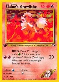 Blaine's Growlithe 062/132 · 1st Edition