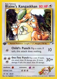 Blaine's Kangaskhan 036/132 · 1st Edition