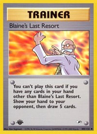 Blaine's Last Resort 105/132 Gym Heroes 1st Edition Pokémon card