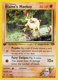 Blaine's Mankey 063/132 · 1st Edition