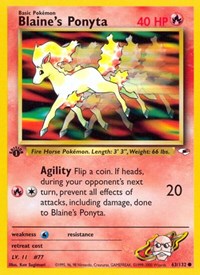 Blaine's Ponyta 063/132 · 1st Edition