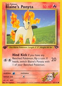 Blaine's Ponyta 064/132 · 1st Edition