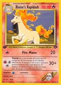 Blaine's Rapidash 033/132 · 1st Edition