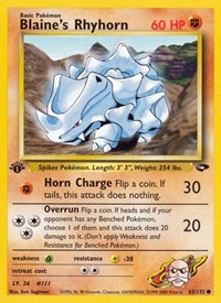 Blaine's Rhyhorn 065/132 · 1st Edition