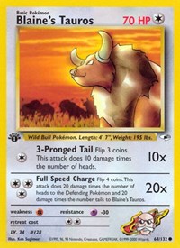 Blaine's Tauros 064/132 · 1st Edition