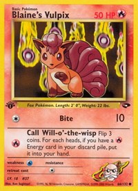 Blaine's Vulpix 066/132 · 1st Edition