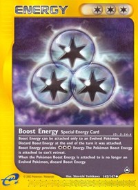 Boost Energy 145/147 Aquapolis Reverse Holo Pokémon card