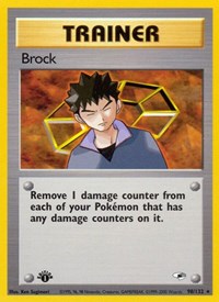 Brock 098/132 Gym Heroes 1st Edition Pokémon card