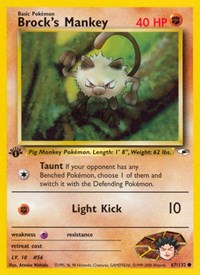 Brock's Mankey 067/132 · 1st Edition