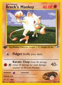 Brock's Mankey 068/132 · 1st Edition