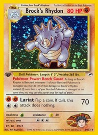 Brock's Rhydon 002/132 · 1st Edition