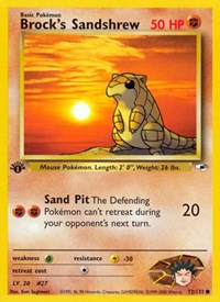 Brock's Sandshrew 072/132 · 1st Edition
