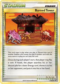 Burned Tower 71/90 Undaunted Reverse Holo Pokémon card