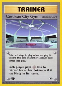 Cerulean City Gym 108/132 Gym Heroes 1st Edition Pokémon card