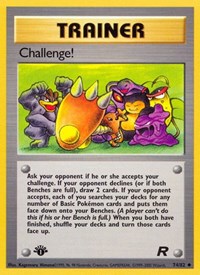 Challenge! 74/82 Team Rocket 1st Edition Pokémon card