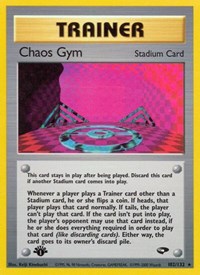 Chaos Gym 102/132 Gym Challenge 1st Edition Pokémon card