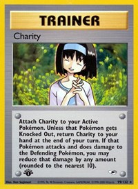Charity 099/132 Gym Heroes 1st Edition Pokémon card