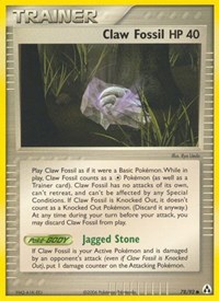 Claw Fossil 78/92 EX Legend Maker Reverse Holo Pokémon card