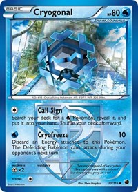 Cryogonal (Team Plasma) 30/116 · Reverse Holo