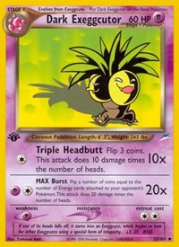 Dark Exeggcutor 033/105 Neo Destiny 1st Edition Pokémon card