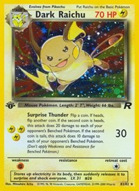 Dark Raichu 83/82 · 1st Edition