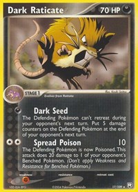 Dark Raticate 17/109 · Reverse Holo