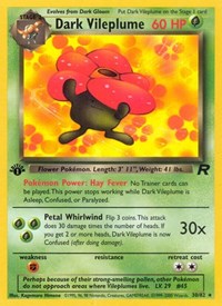 Dark Vileplume 30/82 · 1st Edition